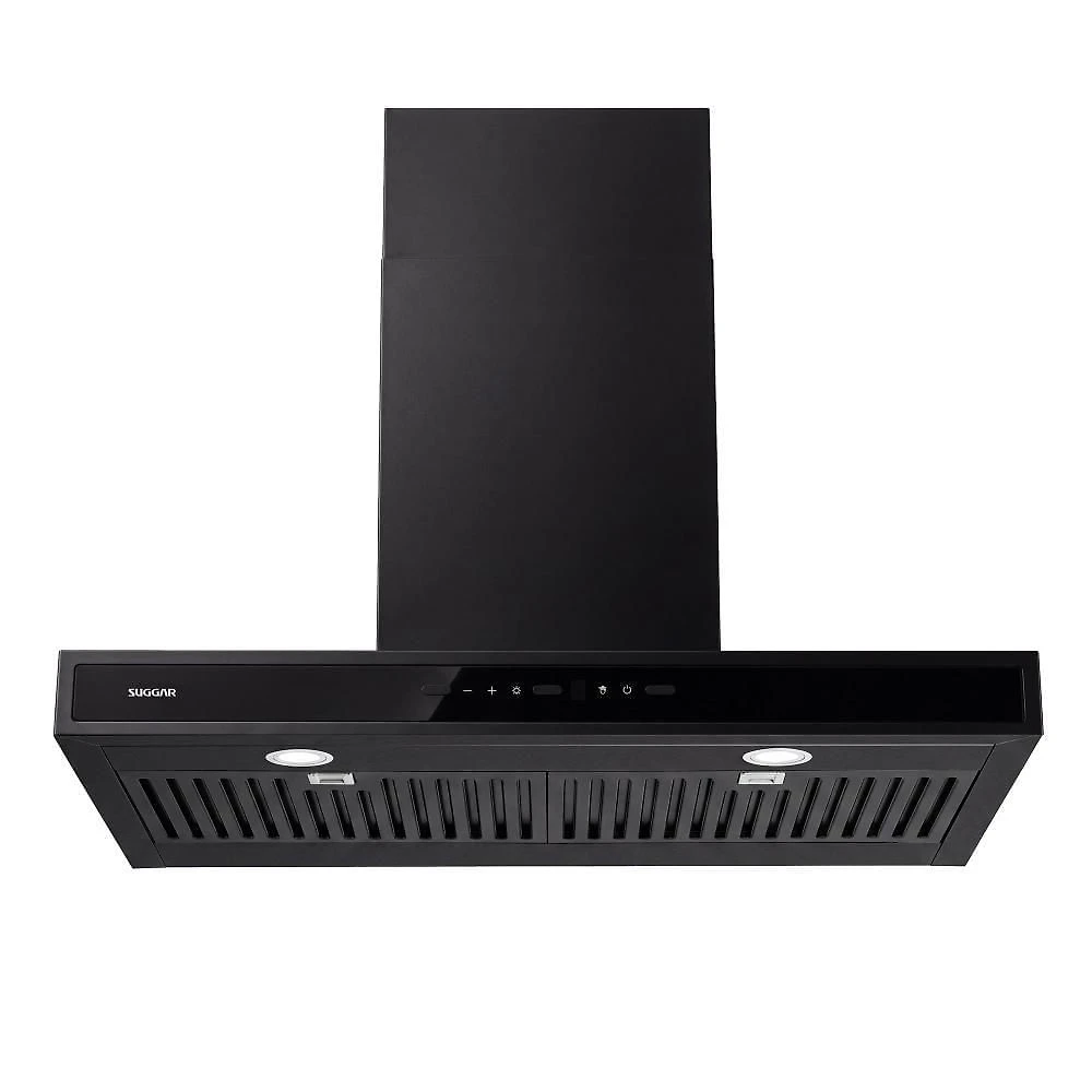 Coifa de Parede Suggar Safira TP1462PT 60CM Preto LED Exaustor e Depurador 220V