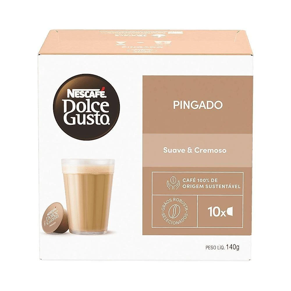 Cápsulas de Café Nescafé Dolce Gusto Pingado Caixa com 10 Unidades para Cafeteiras