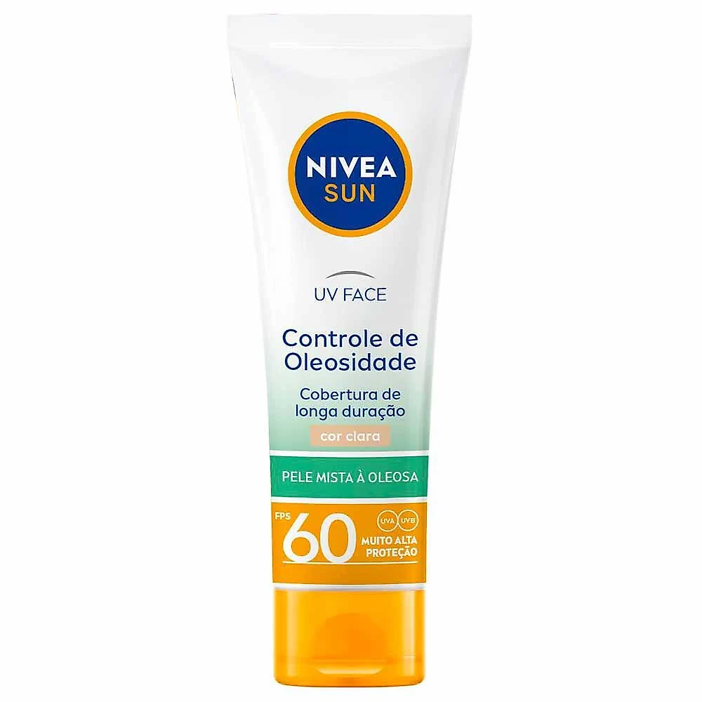 Nivea sun protetor solar uv face controle de oleosidade fps 60  50ml clara