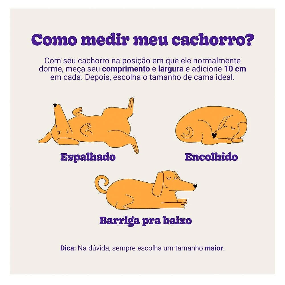 Cama Meau Retangular  Impermeável  Cinza - Tam. P