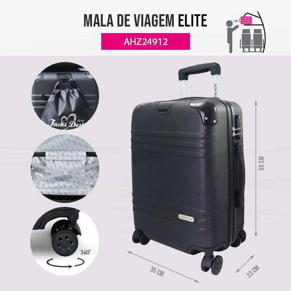Miniatura Mala De Viagem Elite Preto