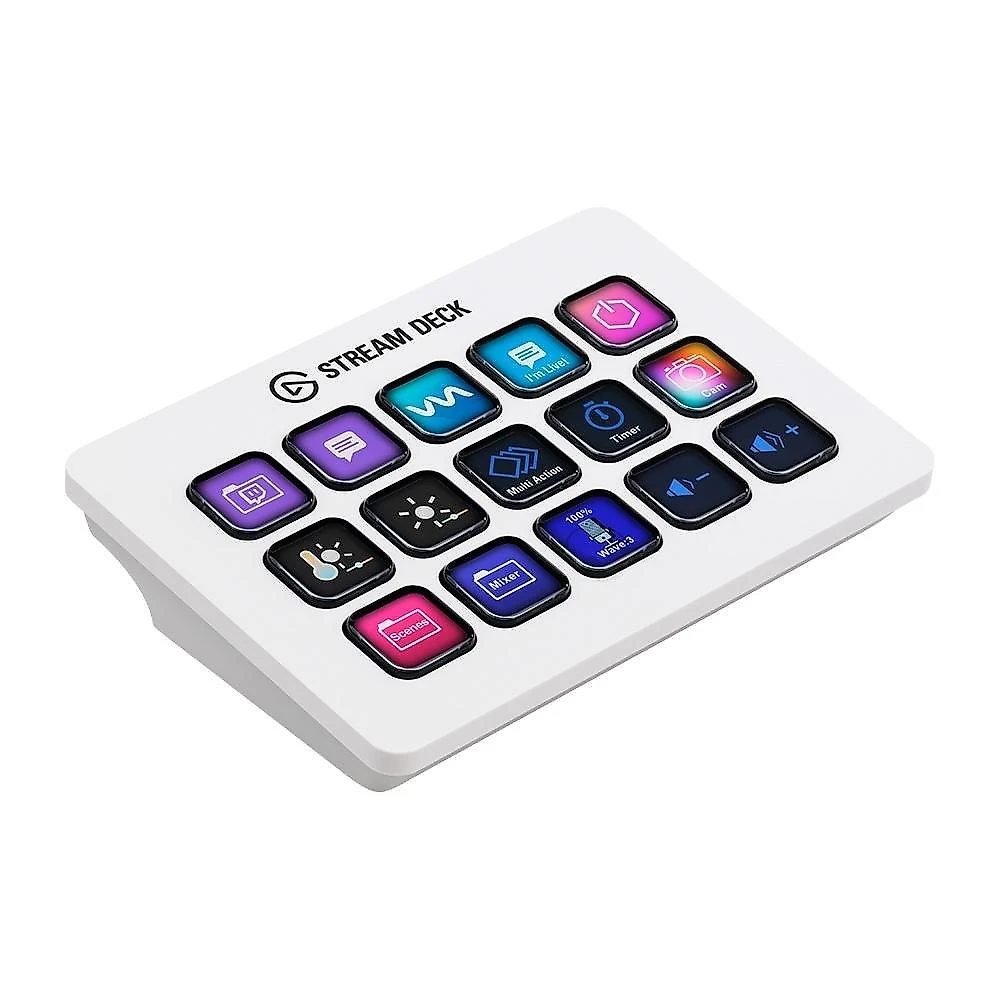 Mesa Controladora Streaming Elgato Stream Deck MK.2, 15 teclas LCD, USB, Branco - 10GBA9911