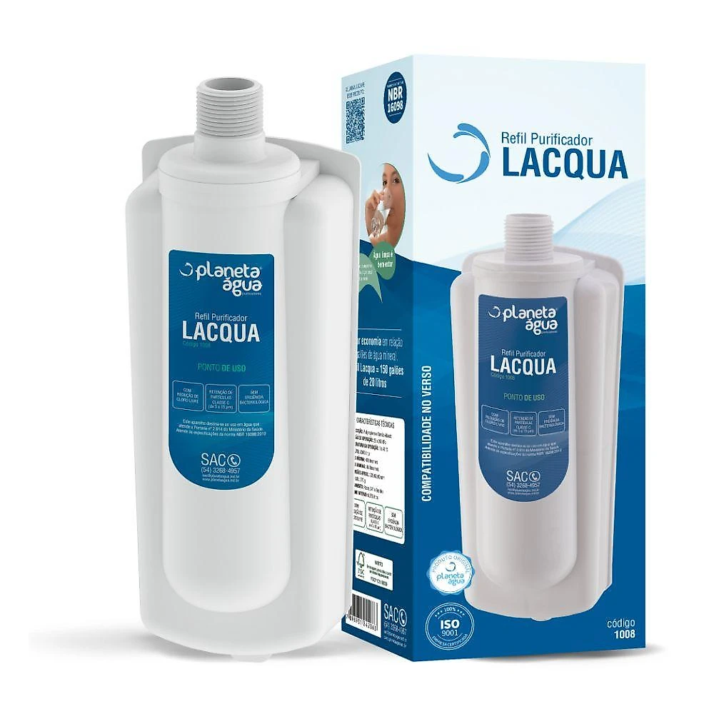 Refil Lacqua Compatibilidade com Purificador Latina Pa 355