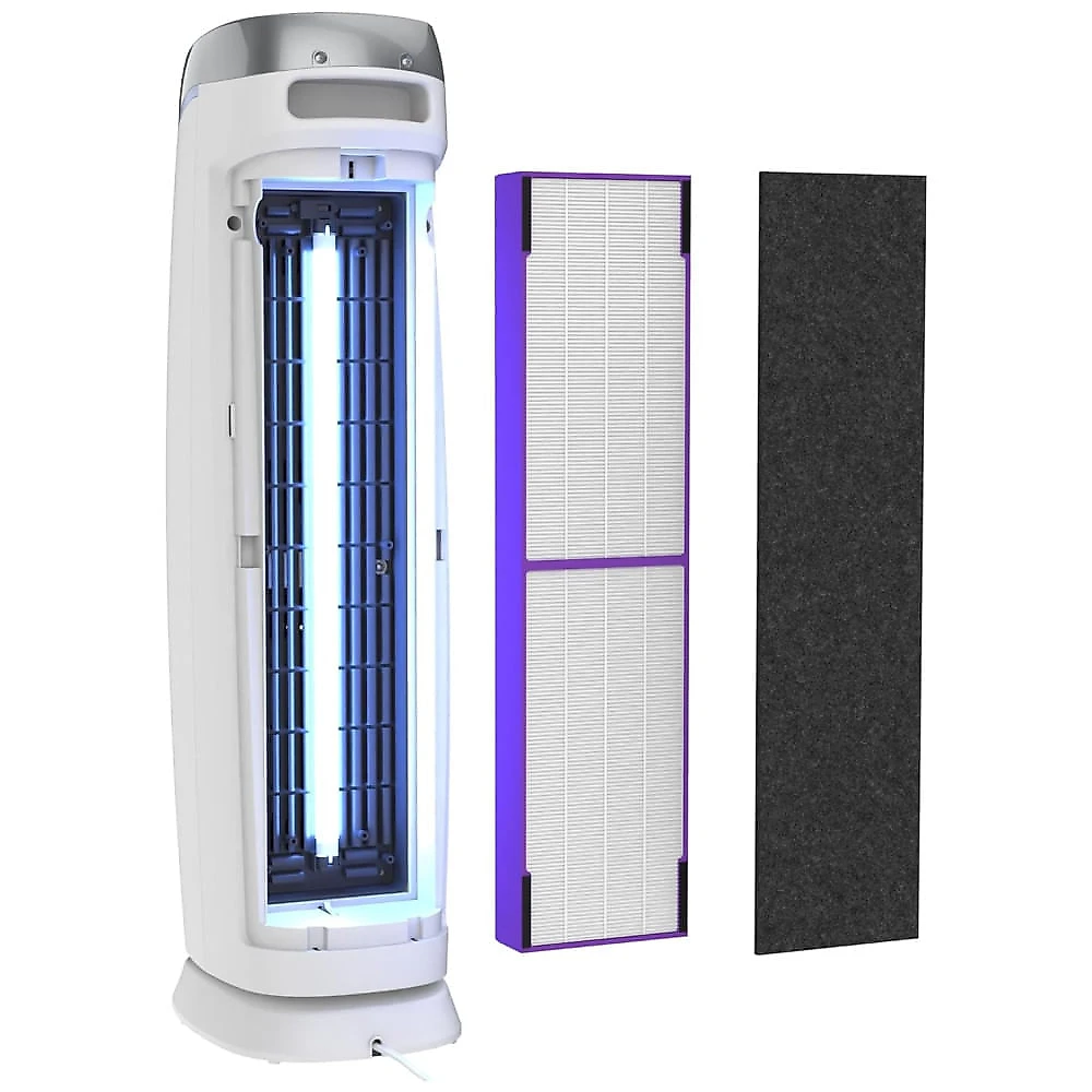 Purificador de Ar GermGuardian com Filtro True HEPA Pet Pure, Remove 99,97% dos Poluentes, Ideal para Alergias, Cobertura de Grandes Ambientes de até