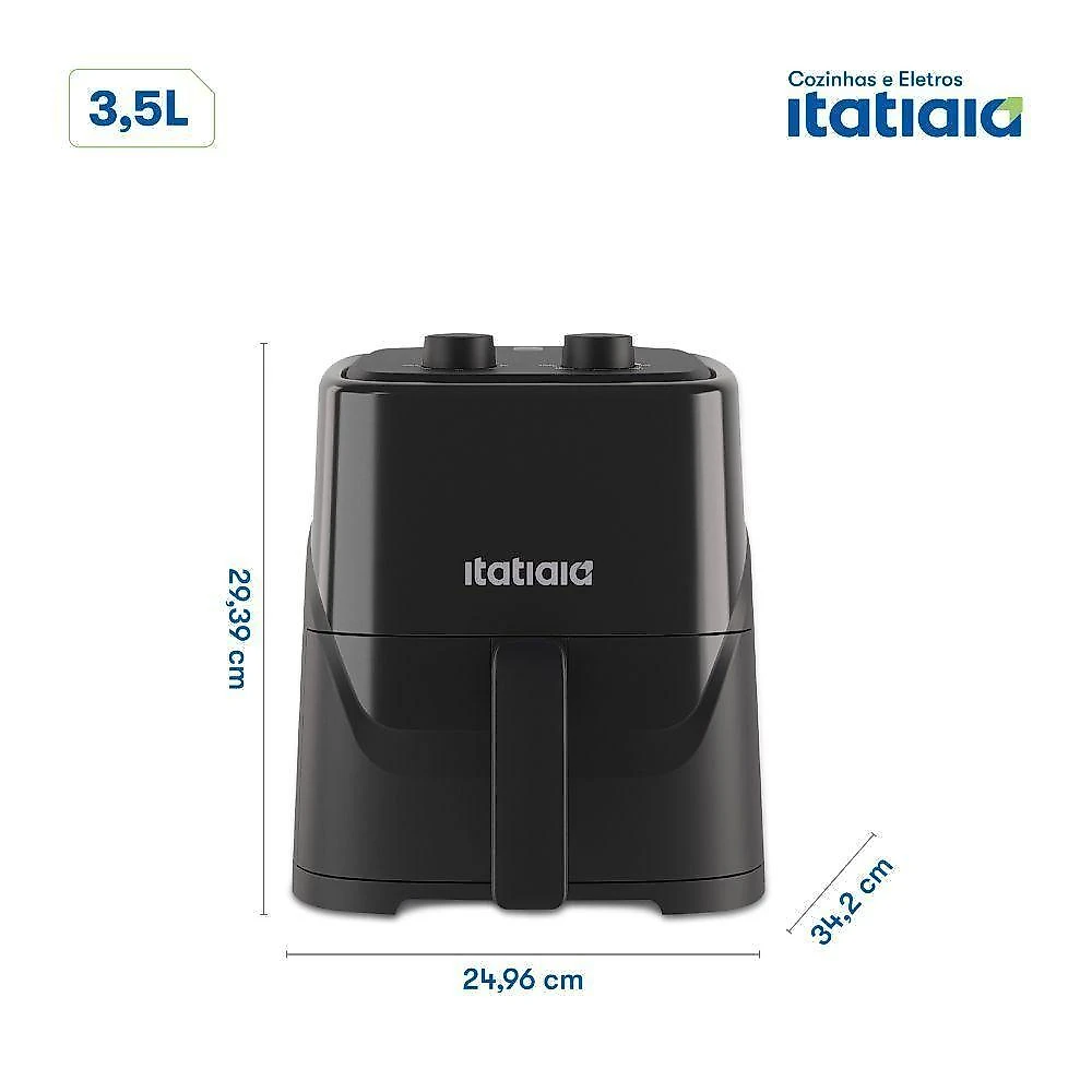 Fritadeira Elétrica Air Fryer Itatiaia Afita1035a 3,5L 1300W Preto 110V