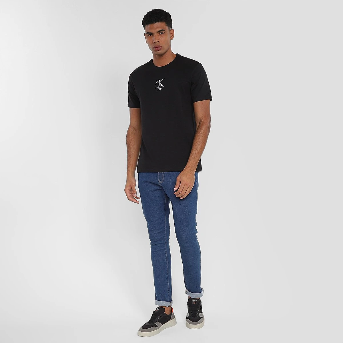Miniatura Camiseta Calvin Klein CKJ New York Masculina Preto - EGG