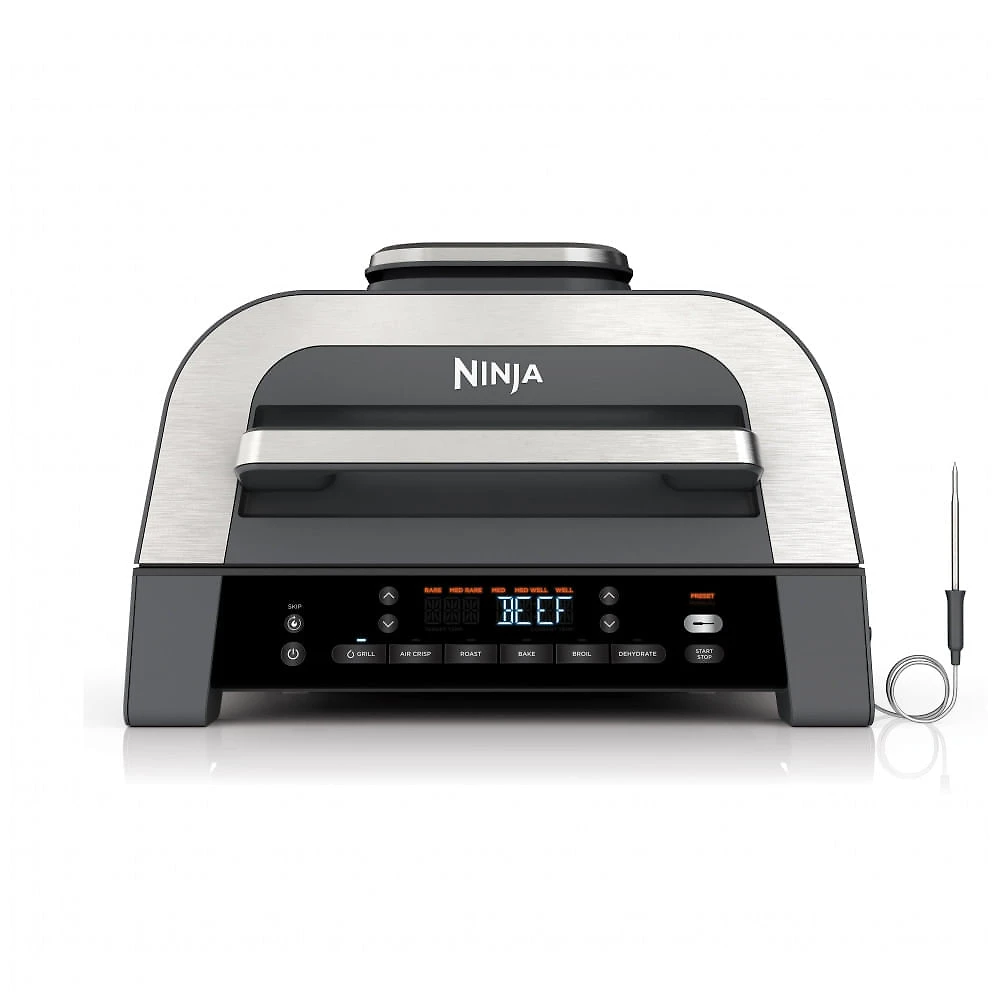 Grill Ninja Foodi DG551 2-em-1 Elétrico com Air Fryer e Termômetro Inteligente XL 110V
