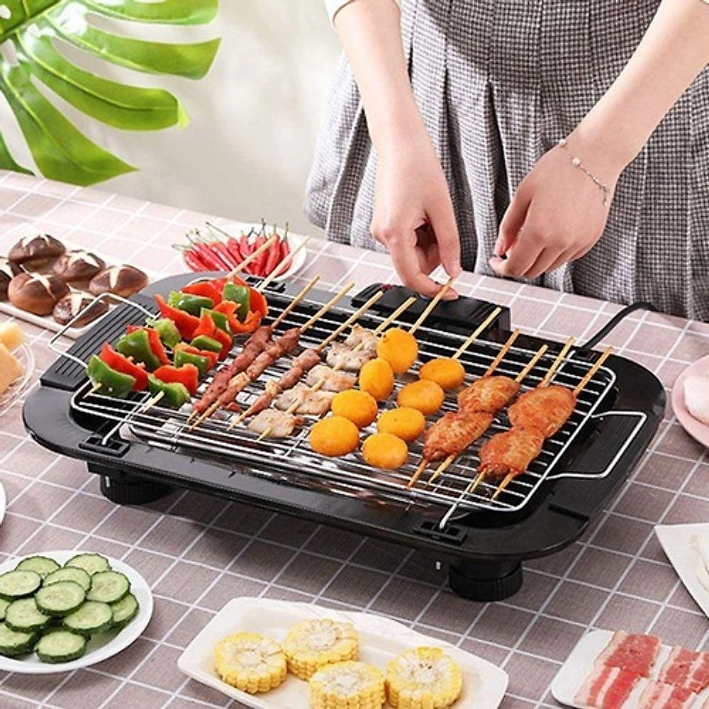 Churrasqueira Elétrica Portátil Bak Premium Plus Grill 1500W Preto 110V para Apartamento