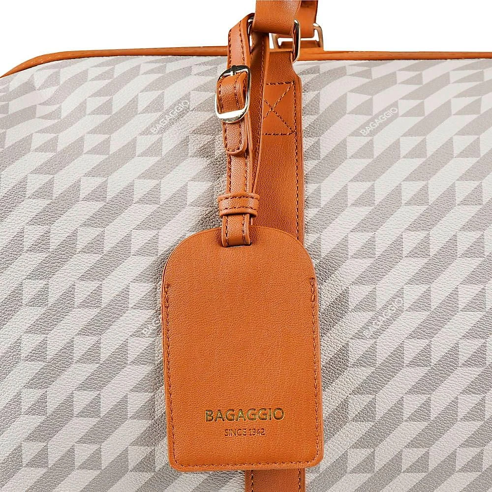 Bolsa de Viagem Feminina Monograma BG Bege Bege - G