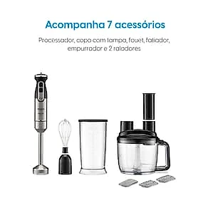 Mixer Elgin MIX5X Master Mix 5 em 1 1000W 4 Lâminas 5 Velocidades 110V