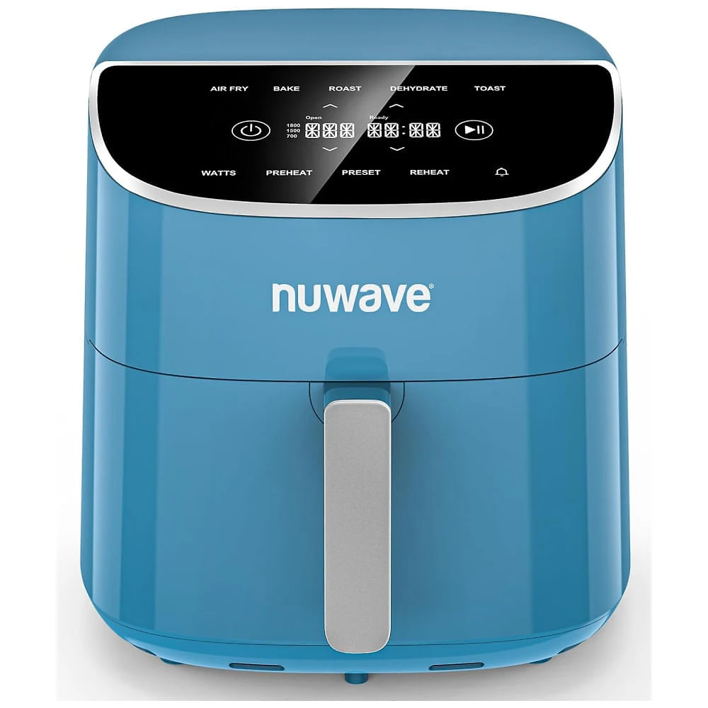 Fritadeira Elétrica Air Fryer 7.5L com Tela Digital, Livre de PFAS, 100 Predefinições e 50 Memória, 110V 1800W, Nuwave, Azul