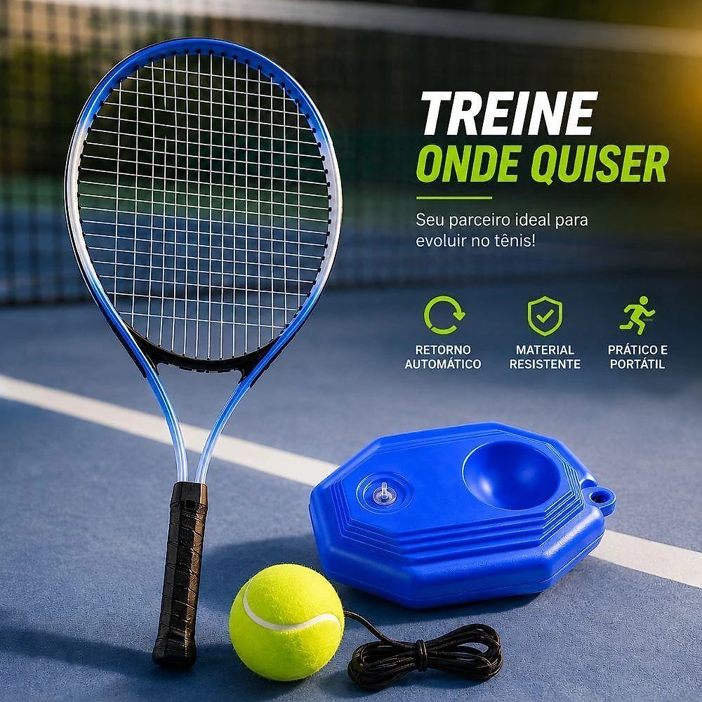 Kit Base de Treino de Tenis Treinador Portatil Individual Adulto Infantil Yeet
