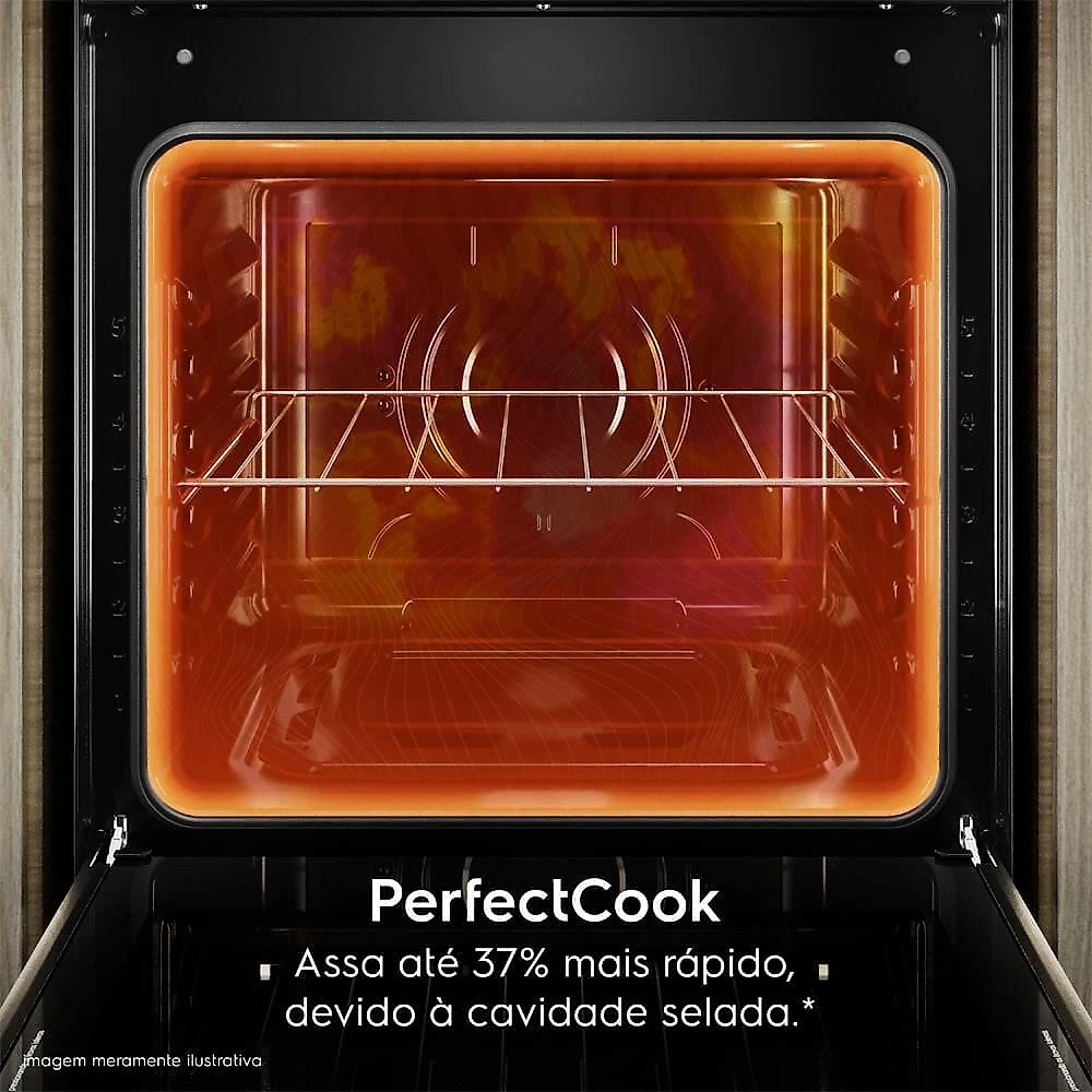 Fogão 4 bocas electrolux fe4gb efficient mesa de vidro perfectcook bivolt preto