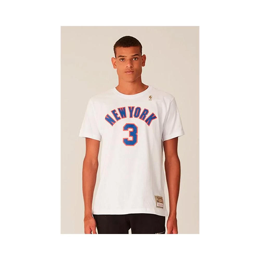 Camiseta básica masculina estampada new york knicks branca m462a - mitchell & ness