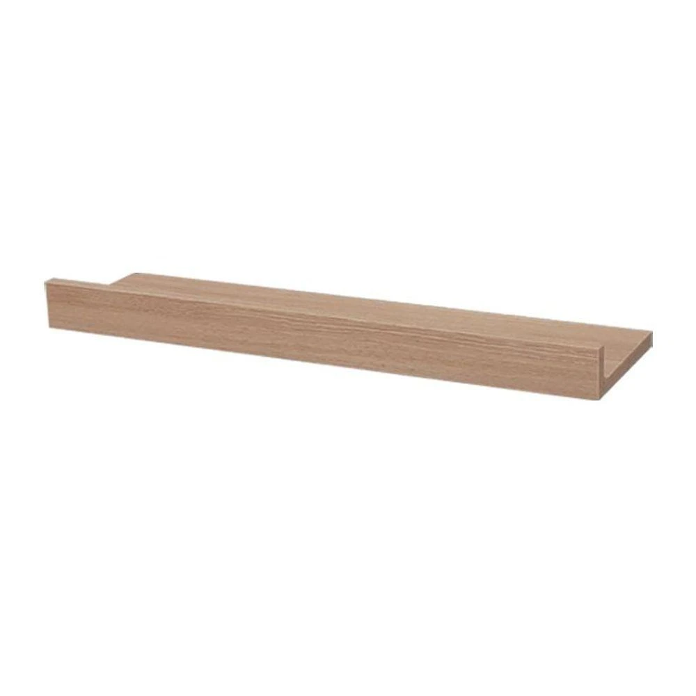 Prateleira Porta Quadros 90X10CM MDP Suporte Invisível Moderna Bege Mercado das Prateleiras