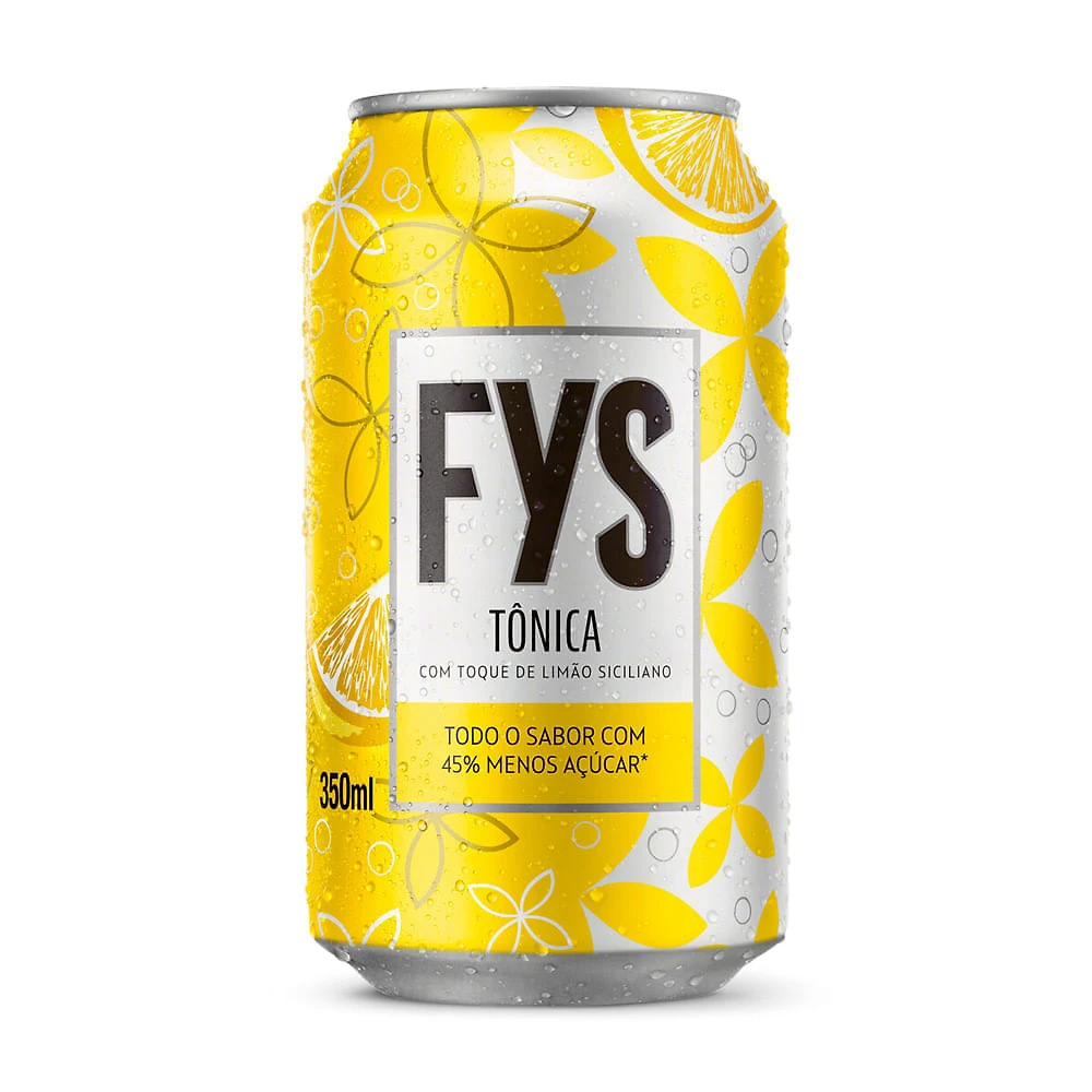 Água Tônica Fys com Toque de Limão Siciliano 45% Menos Açúcar 350ml