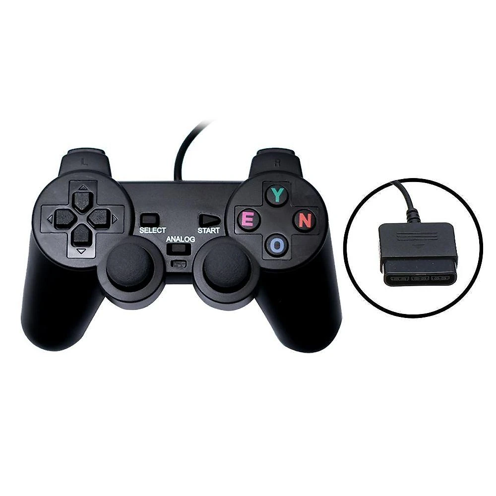 Controle Joystick Para Playstation 2 Preto Analógico Ps2