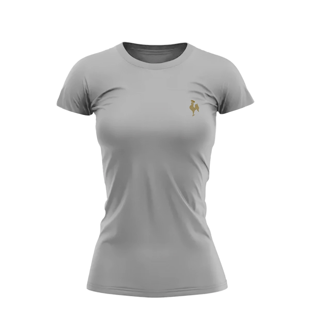 Camiseta Feminina Algodão Egípcio Atlético Galo Volpi Cinza