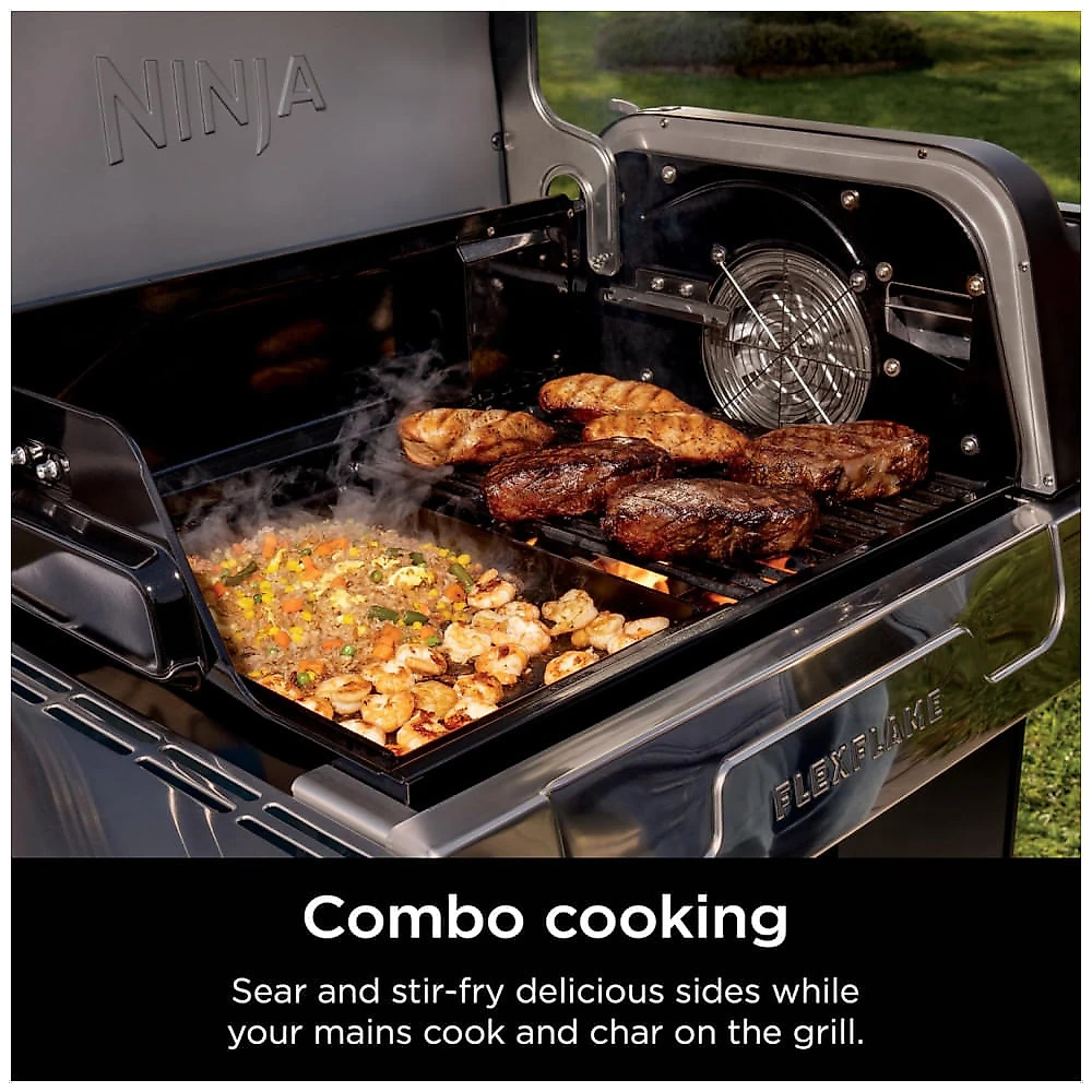 Ninja FlexFlame Half-Size Griddle with Grease Drain. XSKHLFGRIDLE 16.9 x 12.4 x 2.1