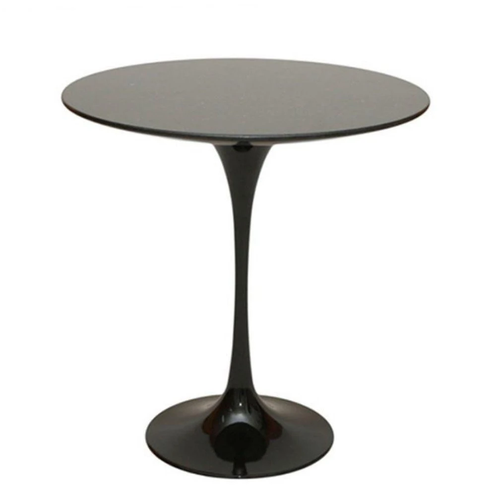 Mesa Lateral Tulipa Saarinen Redonda 51 Cm - Laqueado Base Preta
