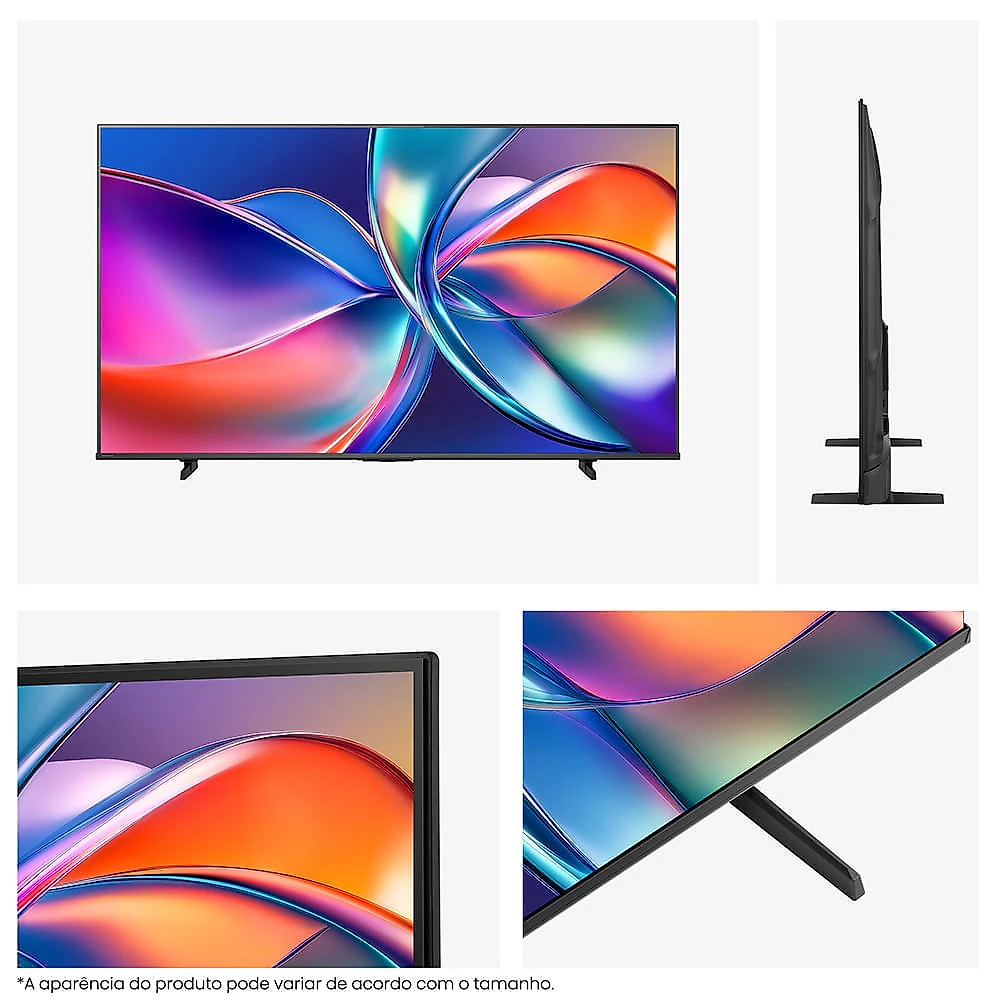 Smart TV QLED 4K Hisense 43" polegadas 43Q6QVV com Processador AI, Dolby Vision Atmos e Compatibilidade Alexa e Google Bivolt