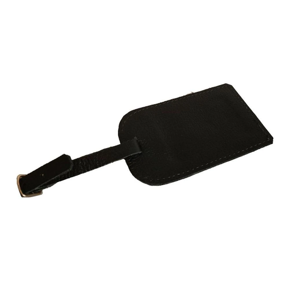 Tag de Mala Topgrife Couro Personalizado 11x7cm Preto
