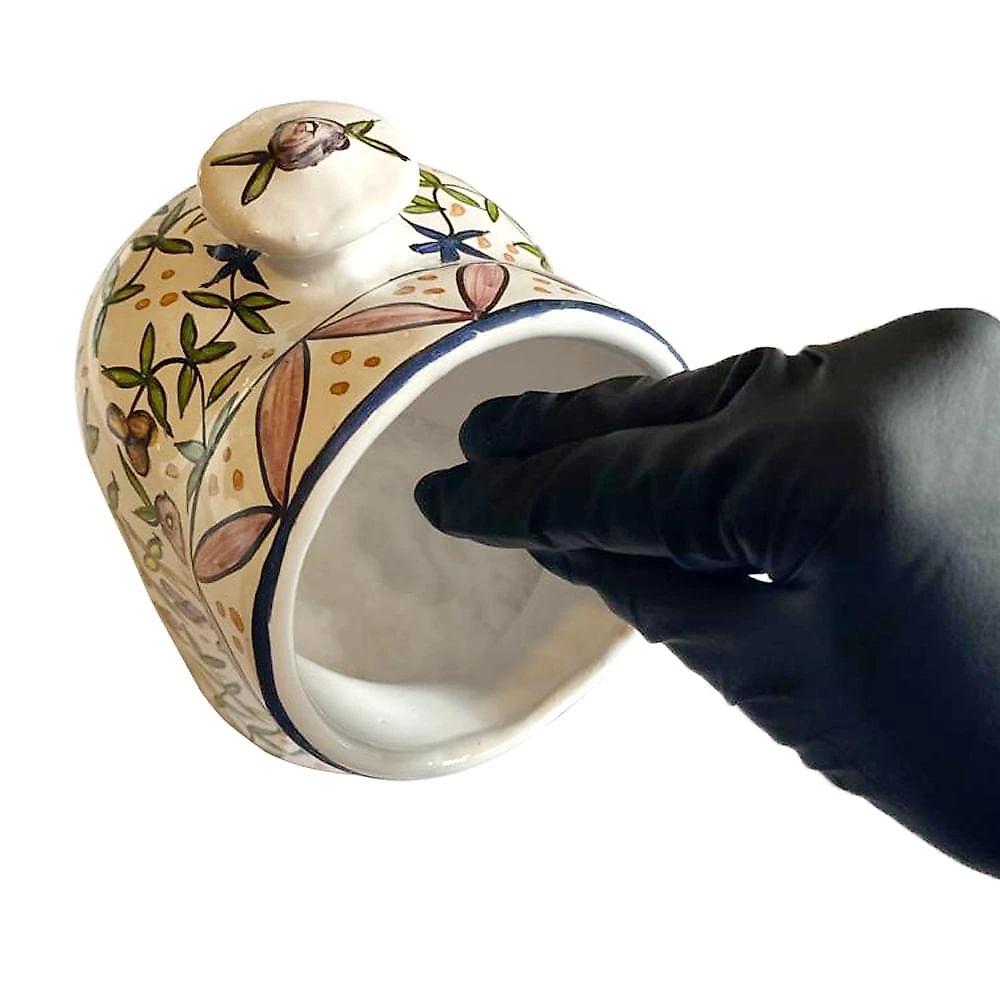 Saleiro boca m  tema acoriano ceramica pintada a mao gourmet