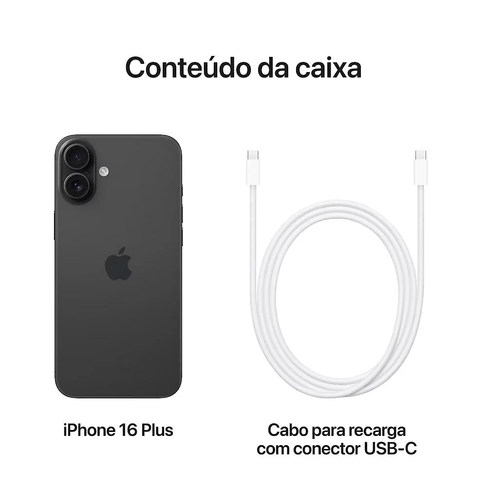 Apple iPhone 16 Plus 256GB Preto