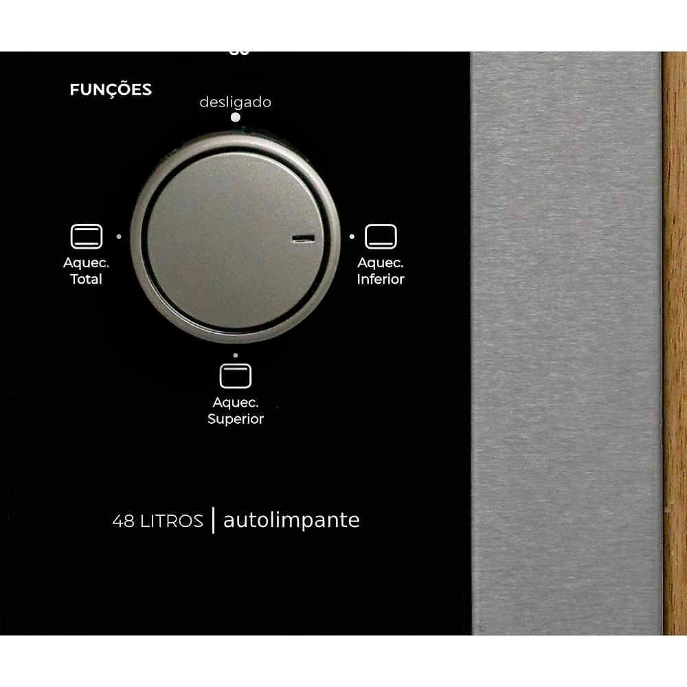 Forno Elétrico Fischer Fit Line Embutir 48 Litros Inox 110V
