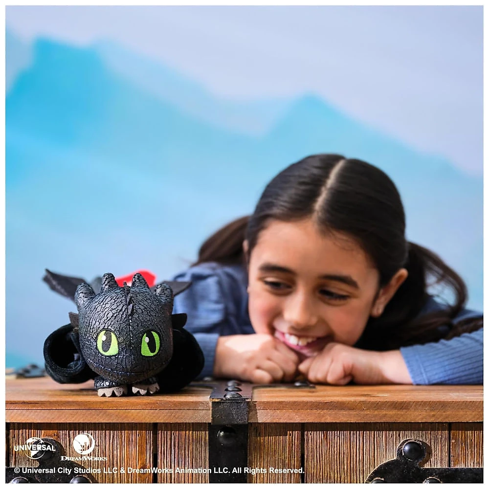 Pelúcia Dreamworks Dragões Como Treinar o Seu Dragão, Toothless Abraço e Planador, Brinquedo de Pelúcia de 30 cm, Presente para Crianças a partir de 4
