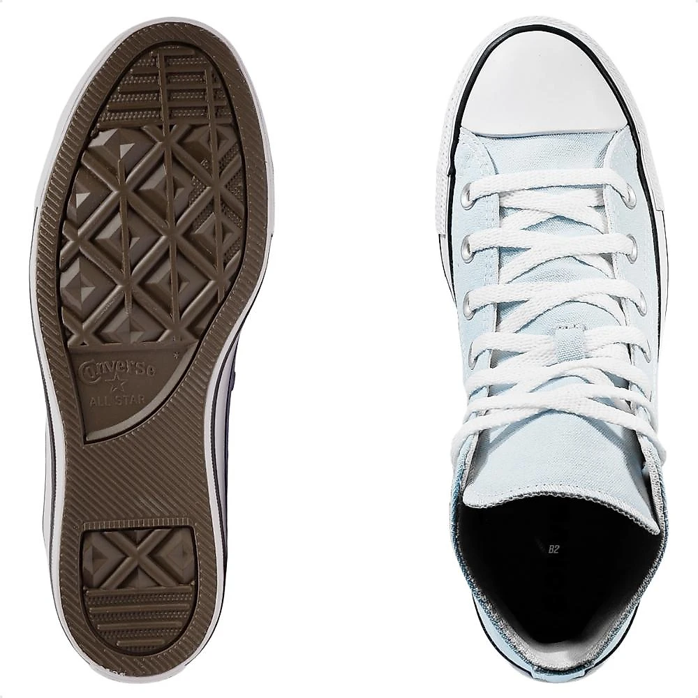 Tênis Converse Chuck Taylor All Star Cano Alto Feminino Azul Claro - 33