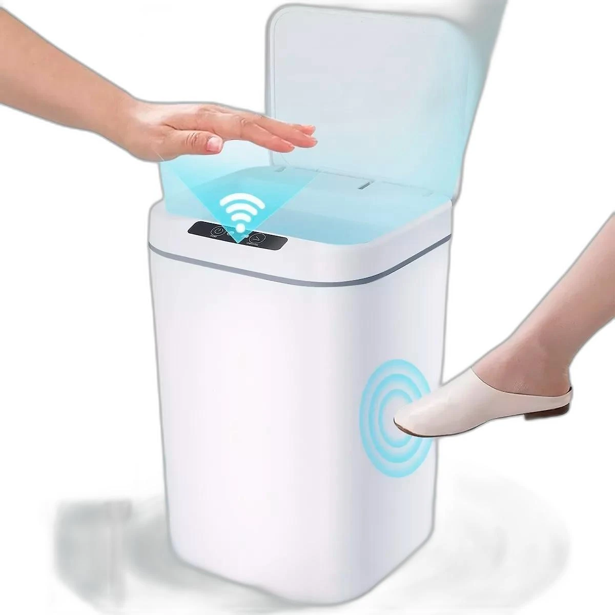 Lixeira Automática Com Sensor Resistente E Recarregável Usb
