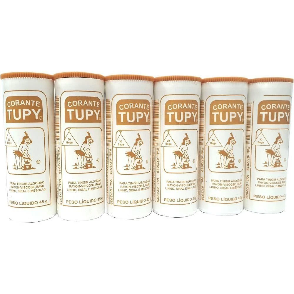 Corante em Pó Bege para Tecidos Naturais Corante Tupy