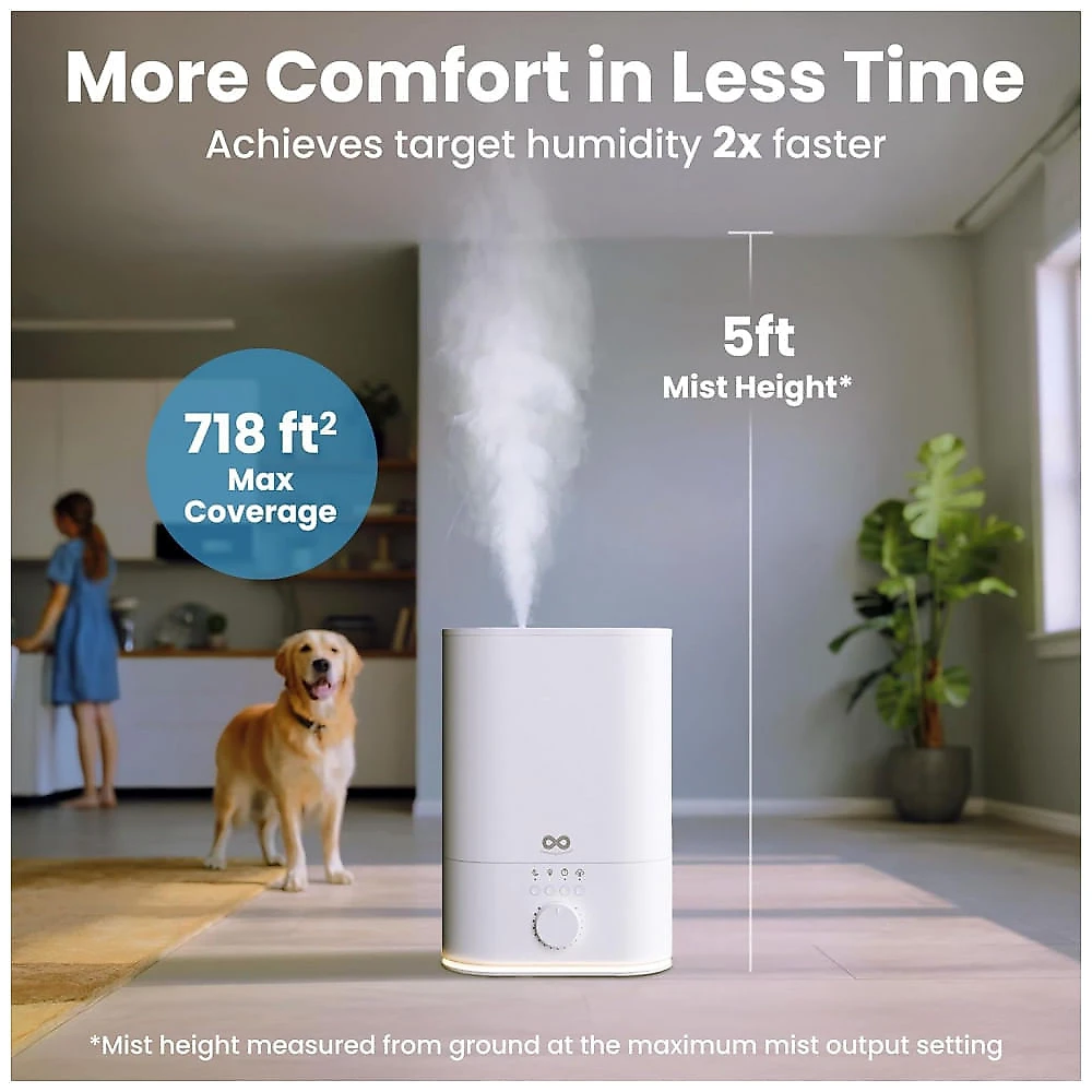 Umidificador Névoa Fria Everlasting Comfort Branco 6L Superior Preenchimento