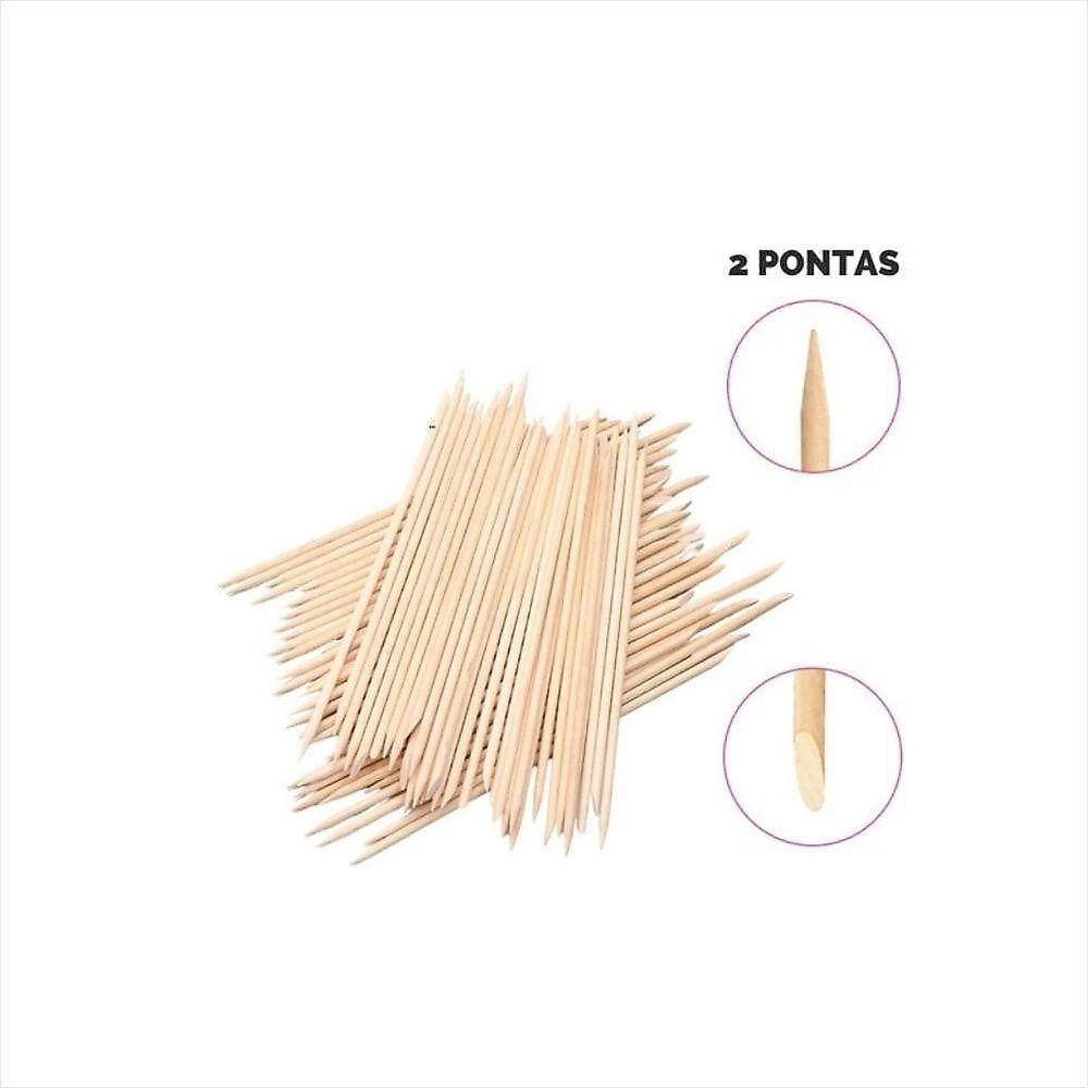 Palitos para Manicure MB 6006G Madeira Ponta Afiada Marco Boni