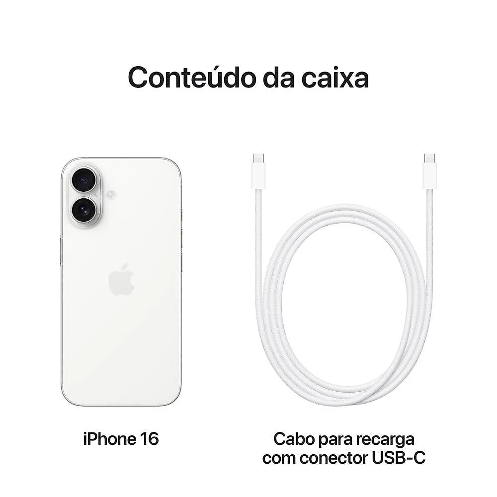 IPhone 16 Apple Branco, 128GB