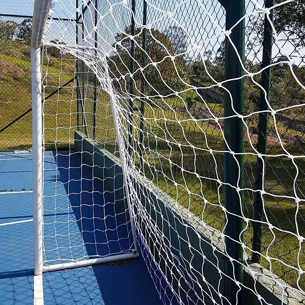 Rede para Gol Par Rede Gol Futebol de Salão Fio 4MM Proteção U.V. Branco Convenienza