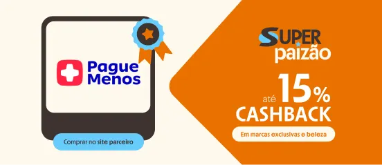PAGUE MENOS COM ATÉ 15% DE CASHBACK