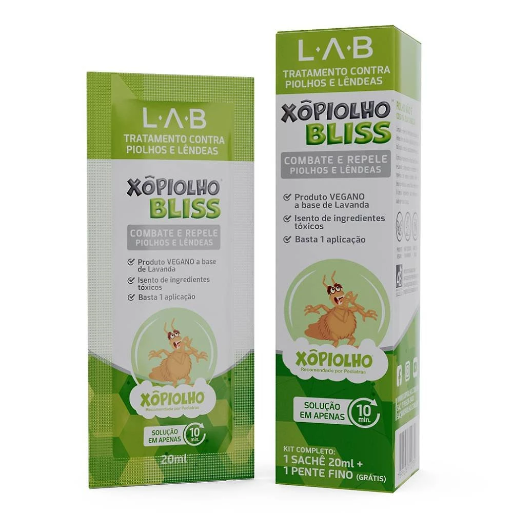 Kit Xô Piolho Bliss Loção Escabicida 20ml + Pente Removedor 1 Unidade
