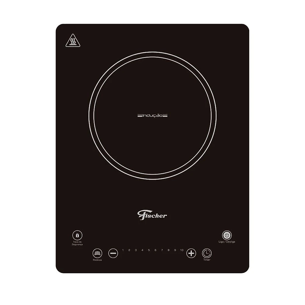 Cooktop de Indução Eléctrico 1 Boca Fischer Preto - 110V