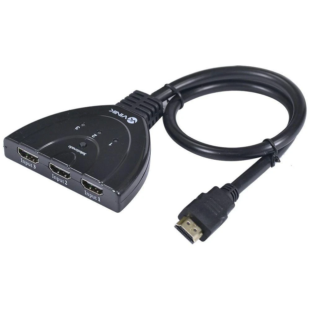 Switch HDMI Vinik Switch HDMI 3 Entradas e 1 Saída 1.3v com Suporte 3D e 1080p