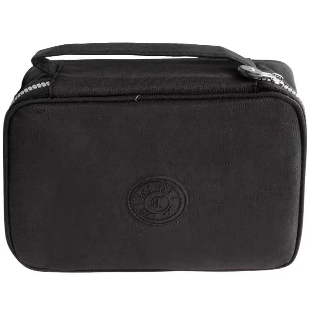 Estojo Escolar OEM Grande Tático com Divisórias Forrado em Nylon Tactel Ou Poliéster Preto