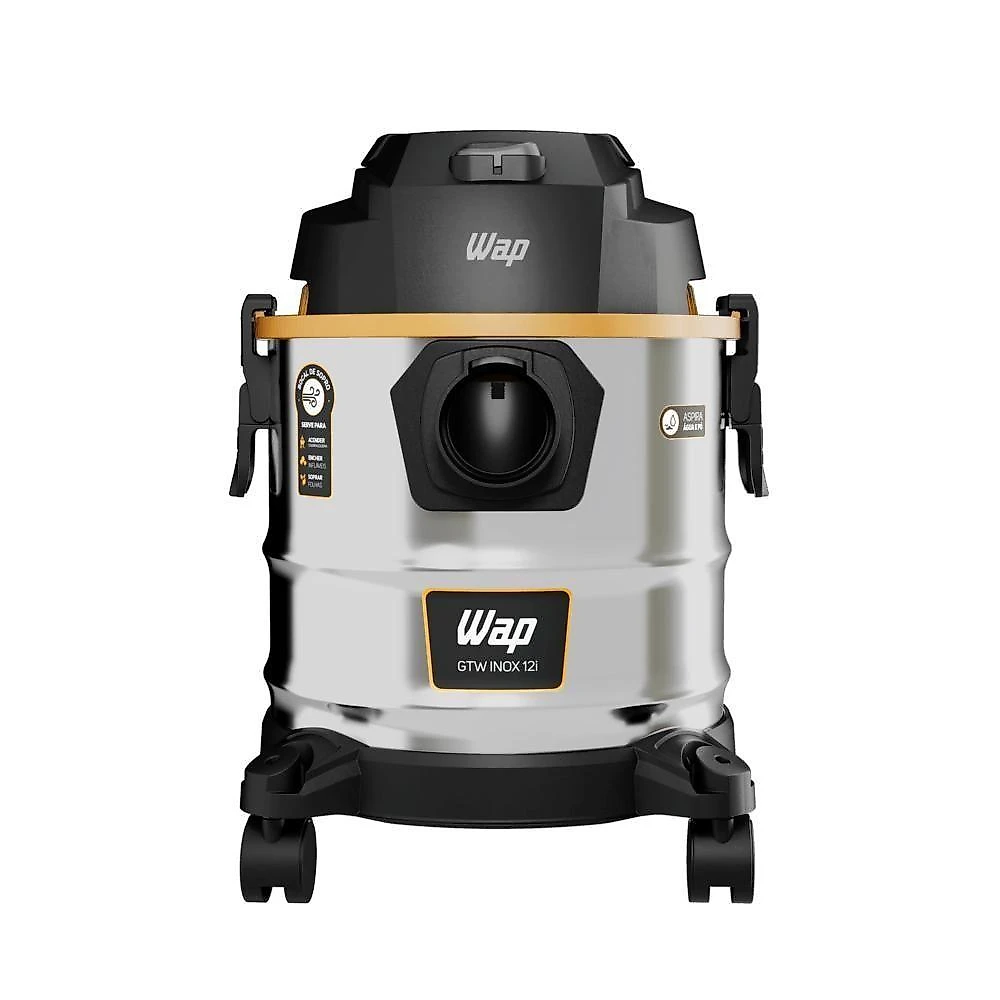 Aspirador de Pó e Água de Água e Pó WAP GTW INOX 12i 1600W 12L Inox 220V