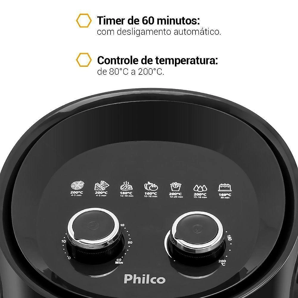 Fritadeira elétrica philco sem Óleo gourmet black 4,4l 220v pfr15pg 53802070