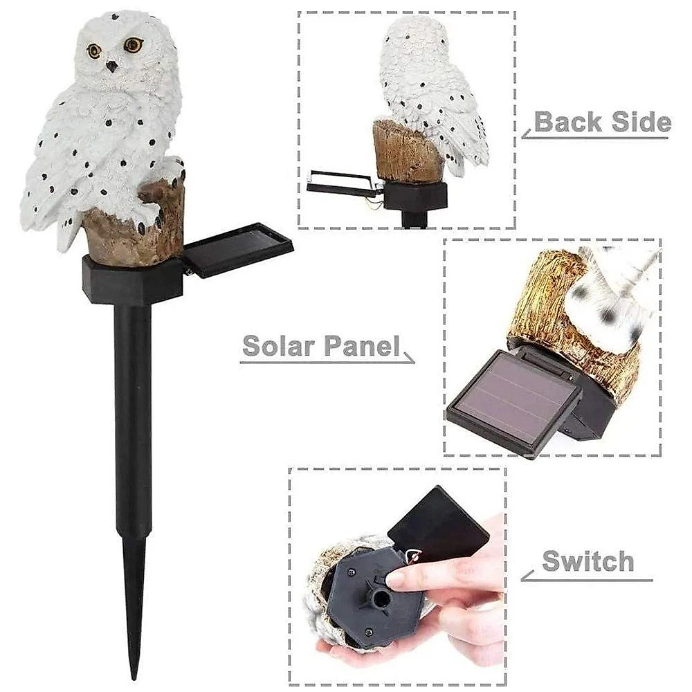 Kit 10 Luminárias Solares Coruja JBA-CORU LED IP65 Branco Leva Pro Pet