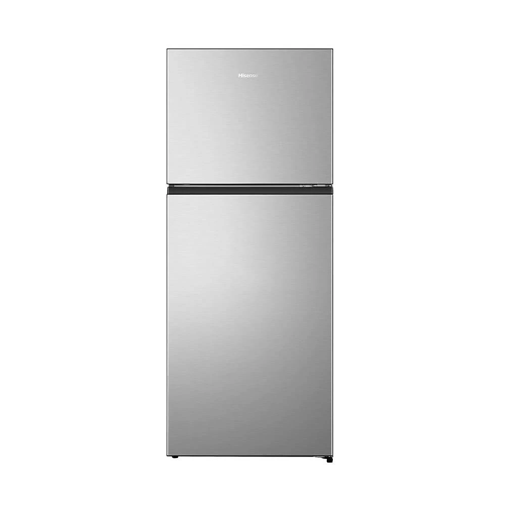 Refrigerador duplex 379l hisense rt3n375 frost free inverter portas planas prateleiras de vidro inox