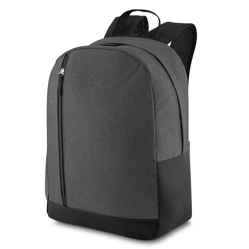 Mochila Slim Grey Colors Polyester 40x28x14cm Cinza Unissex com Bolso Lateral em Malha