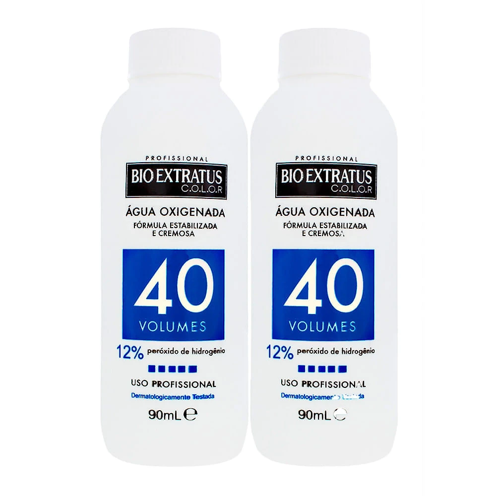 Kit 2 Água Oxigenada Bio Extratus Color 40 Volumes Cremosa 90ml