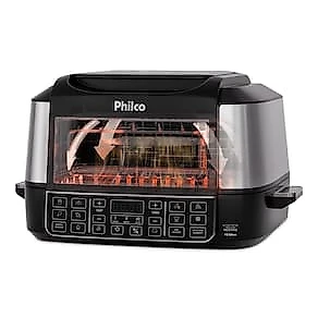 Fritadeira Elétrica Air Fryer Philco PAF12A Barbecue Digital 12L Preta 110V
