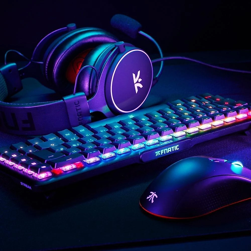 Teclado Gamer Fnatic Streak65, RGB, Compacto, US, Preto - C-KB0003